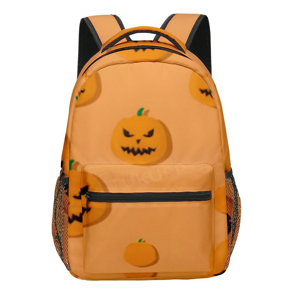 Cartoon Kpop Youthful School Bags Unisex Halloween Pumpkin Travel Bags 3D Print Oxford Waterproof Notebook Shoulder Backpacks