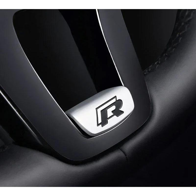 3D алюминиевый сплав Rline эмблема значок рулевого колеса автомобиля логотип наклейка аксессуары для GTI Polo Golf Passat Scirocco Jetta Beetle