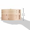 Pearl Metal Chinese Steamer, 18cm, Steamer for Vegetables, Shumai, and Xiaolongbao, Made with Natural Wood and Bamboo, Wanosato H-5713