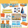 Birthday Blippi Party Supplies Paper Cups Plates Banner Straw Kids Balloon Decor