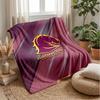 Brisbane Broncos Flannel Fleece Blanket Cozy Warm Throw Blanket For Couch Bed Travel All Season Use