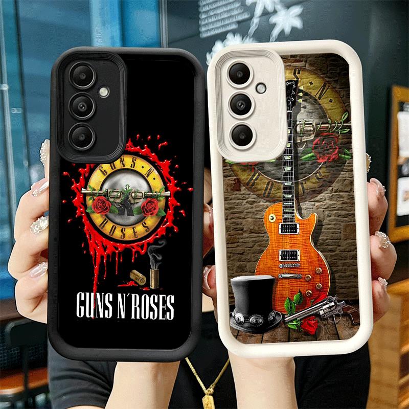 Чехол для телефона для Samsung Galaxy A17 A16 A15 A14 A13 Ремешок G-Guns N R-Roses A56 A36 A26 A55 A35 A25 A54 A34 A24 A53 A33 A23 A07 A06