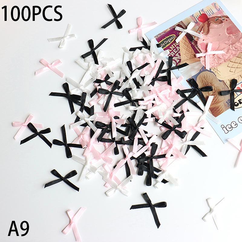 100 шт. 20-30 мм маленький размер атласная лента бант цветок DIY ремесло украшения ремесла аксессуары украшения принадлежности