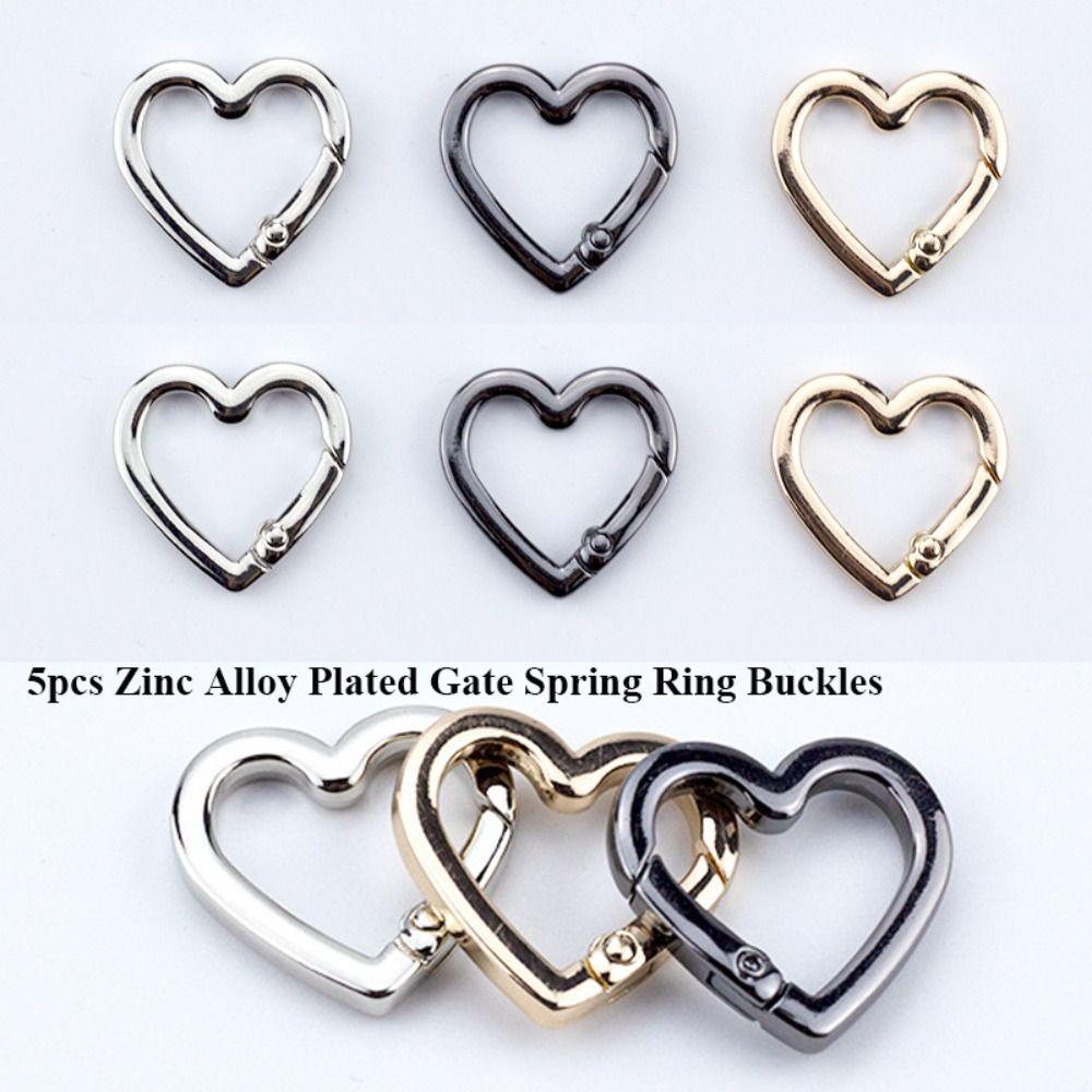 5pcs 22mm/25mm Carabiner Heart Bag Belt Buckle High Quality Push Trigger Purses Handbags Buckles