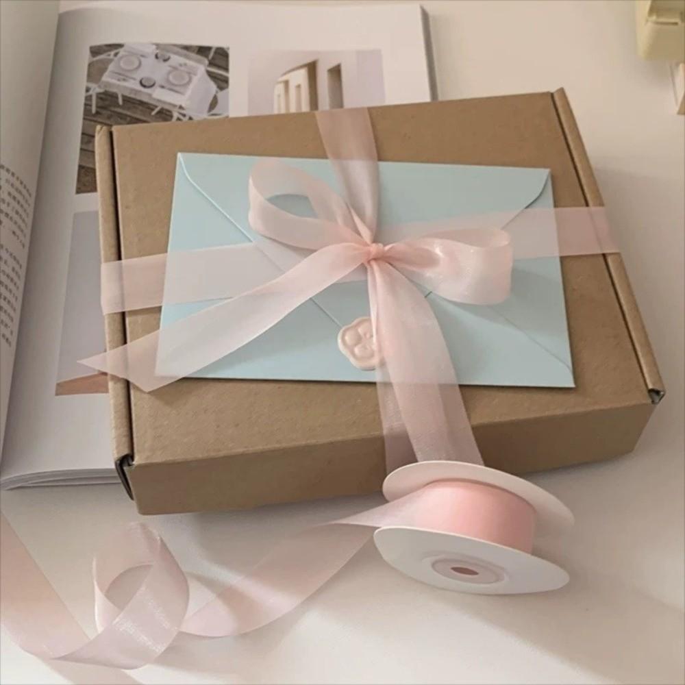 Translucent Chiffon Ribbons DIY Hair Clip Ribbons Beautiful Festival Gift Box Packing Ribbons