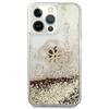 Чехол для iPhone 13 Pro Max Guess Liquid Glitter Золотой