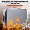 Travel Document Protection Bag Fireproof Waterproof File Storage Bag with Multi-Layer Design Card Holder File