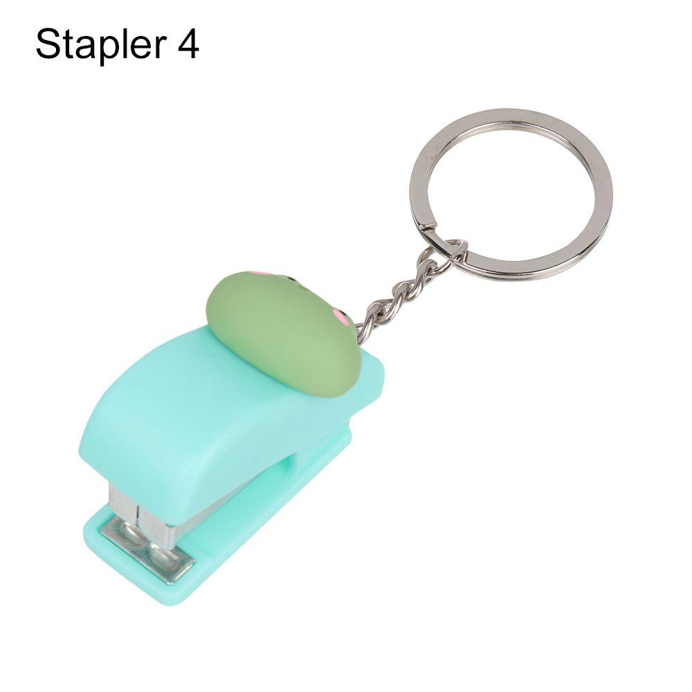 Binder Tools Cartoon Cute Stapler Paper Clips Push Clip Mini Stapler Document Binding Hoops