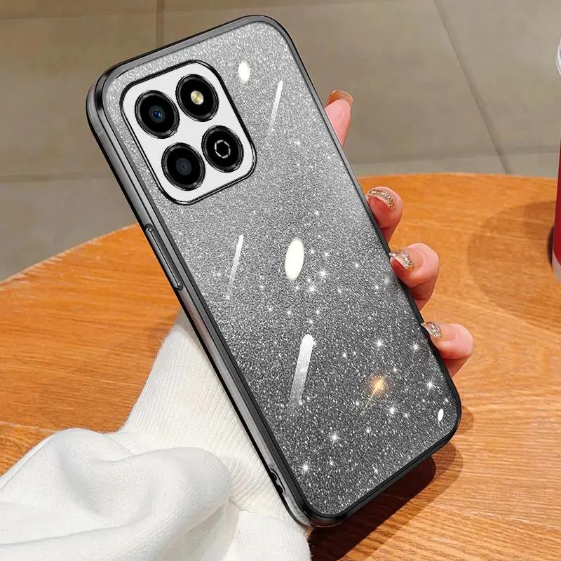 Чехол для Honor X8B Чехол для телефона Honor LLY-LX1, LLY-LX2, LLY-LX3 Блестящий блестящий силиконовый объектив камеры Мягкая задняя крышка