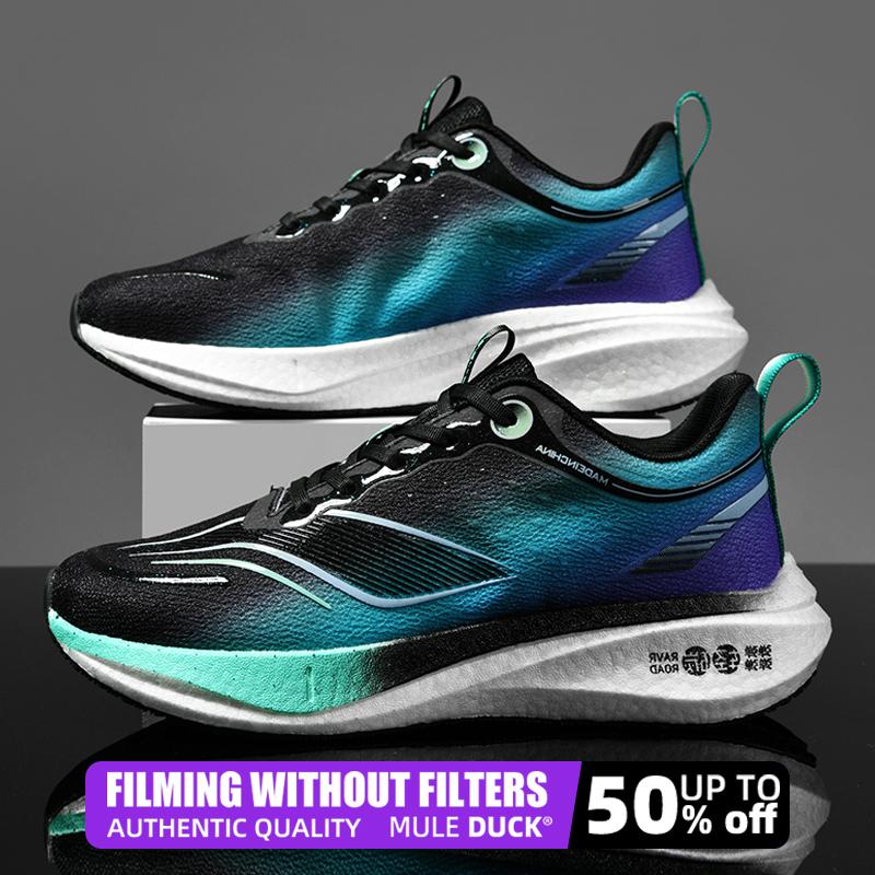 New 2024 Carbon Plate Air Cushion Sneaker Breathable Lightweight Women's Comfortable Nonskid Marathon Men Sports Running Shoes