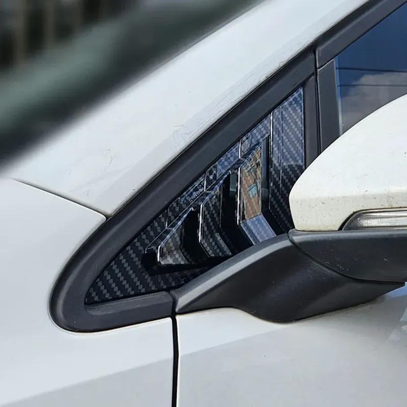 Для VW Golf 7 MK7 MK7.5 2013~ Передняя треугольная жалюзи на окна автомобиля, боковые жалюзи, шторки, накладка, наклейка, вентиляционное отверстие, карбон, авто