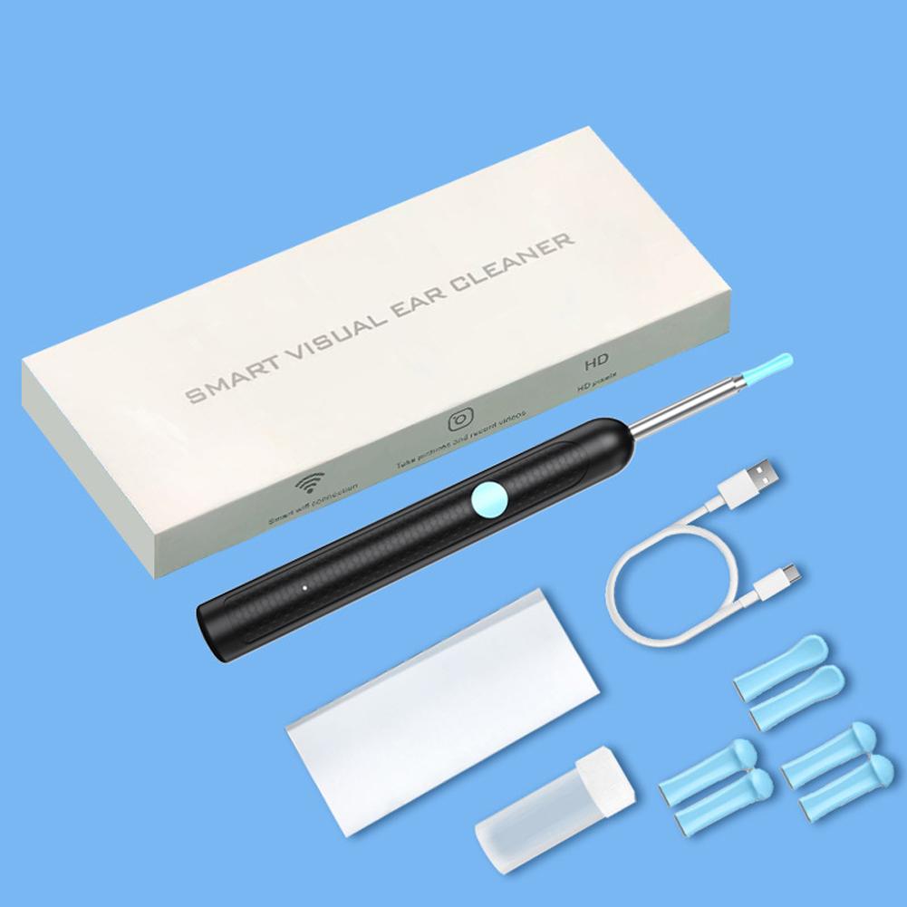 Высококачественная интеллектуальная визуальная ложка для чистки ушей, беспроводная перезаряжаемая светящаяся ложка для чистки ушей, инструмент для удаления ушной серы, уход за ушами