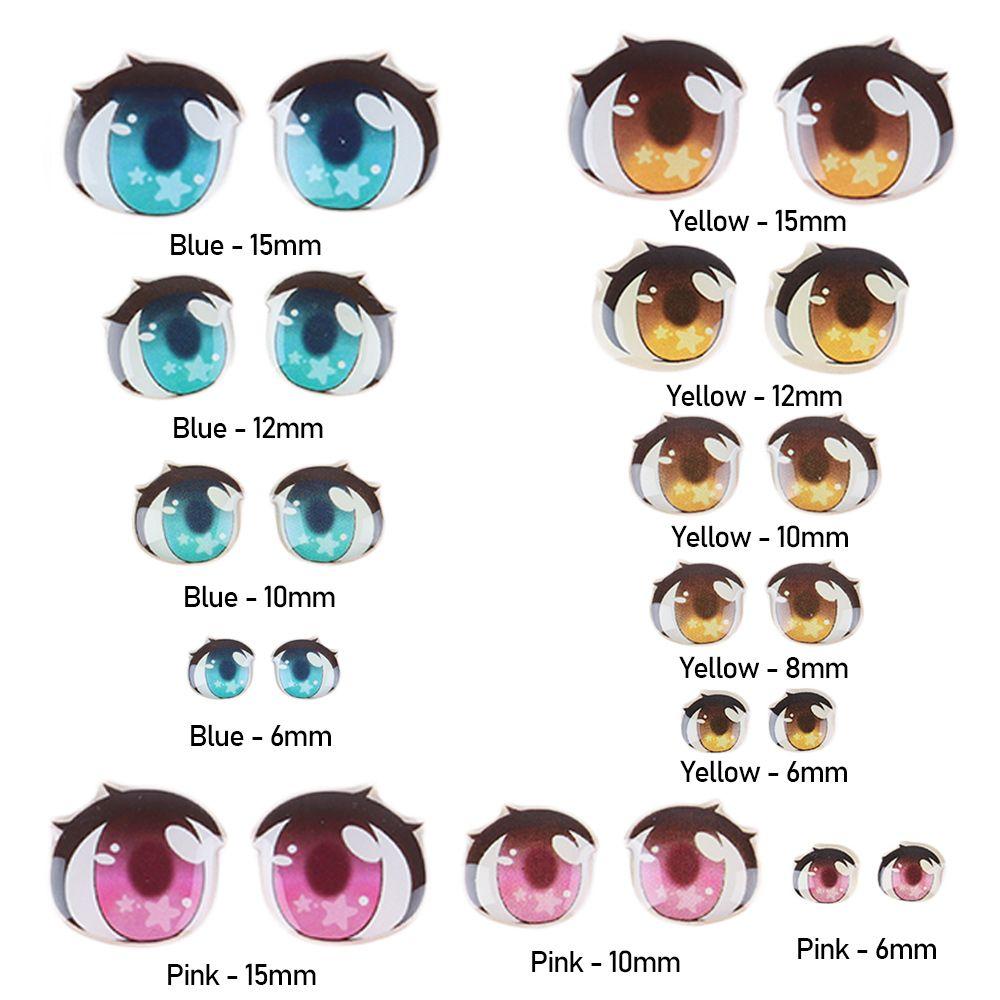 Stars Yellow/Pink/Blue Face Organ Paster Cartoon Eyes Stickers Anime Figurine Doll Eye Chips Paper