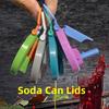 Reusable Can Lid with Straw,Silicone Covers for Soda Cans -Dustproof Spill-Proof Tops for Beverages,Juice,Soft Drinks Bottle Cap
