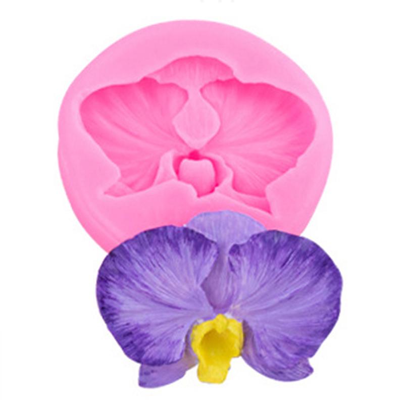 Orchid Flower Silicone Mold Fondant Mould Diy Cake Decorating Chocolate Moulds