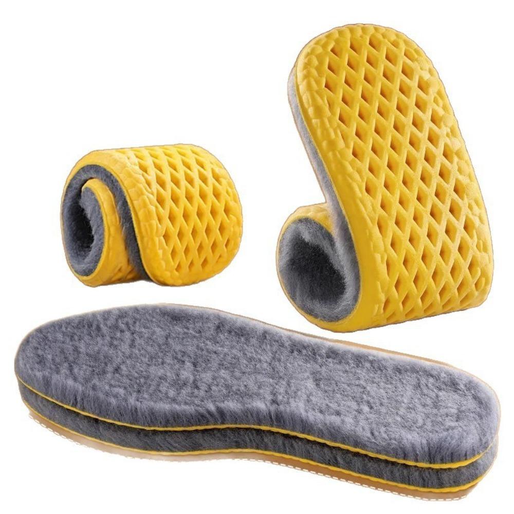 Самоподогревающиеся стельки для сноубордических ботинок из кашемира, утолщенные, термостельки для обуви, мягкие, теплые, плюшевые стельки, мужские