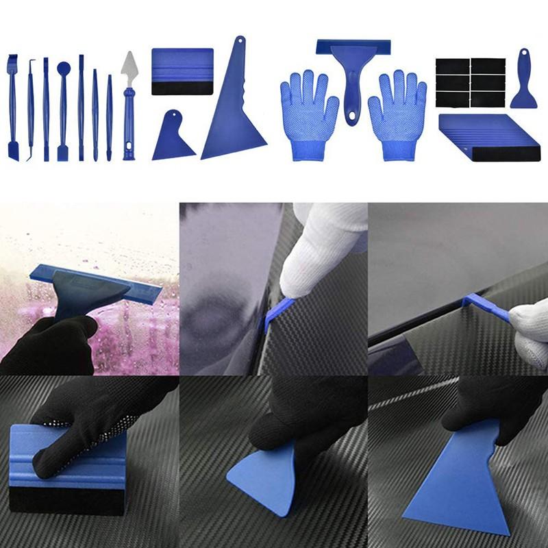 21 шт./13 шт., инструменты для обертывания виниловой пленкой для автомобиля, автомобильная наклейка, комплект скребков для пленки, набор скребков из фетра, набор ножей, наклейка, аксессуары для пластыря