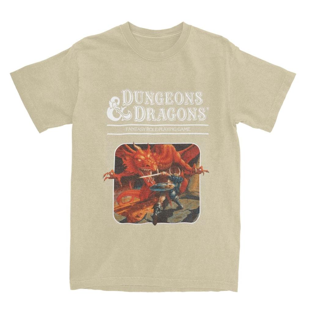 Мужские футболки Dungeons & Dragons Базовый набор artwork Чистый хлопок Верхние футболки Летние Забавные С коротким рукавом Круглый вырез Хиппи Принт Большой размер