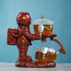 Creative Astronaut Kungfu Tea Set Automatic Glass Teapot Heat-resistant Tea Infuser Glass Tea Maker Pot With Base