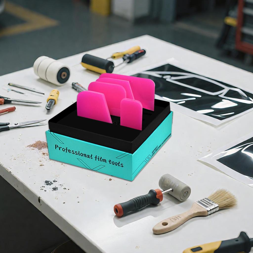 Набор инструментов для оклейки автомобиля пленкой Инструменты для тонировки стекол Скребок для установки автопленки 5 шт. Скребок для детализации автопленки Автоаксессуары