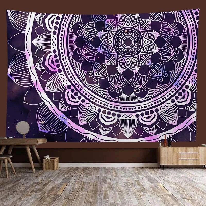 Mandala Floral Tapestry Bohemian Hippie Hanging Cloth Wall Art Decoration Background Cloth Room Living Room Home Decor