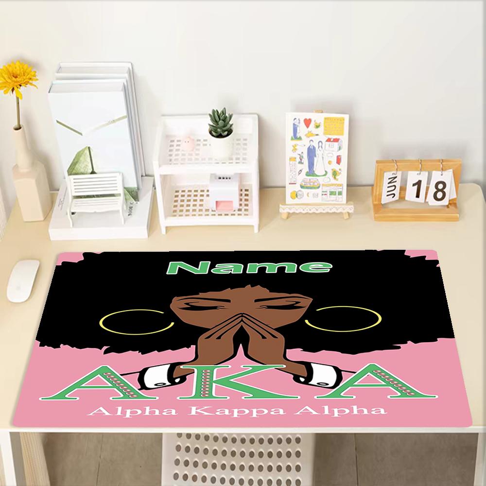 Custom Name AKA Theme Mouse Pad, Non Slip Rubber Base, Multifunctional Office & Home Decor, Perfect for Workspace Personalization.