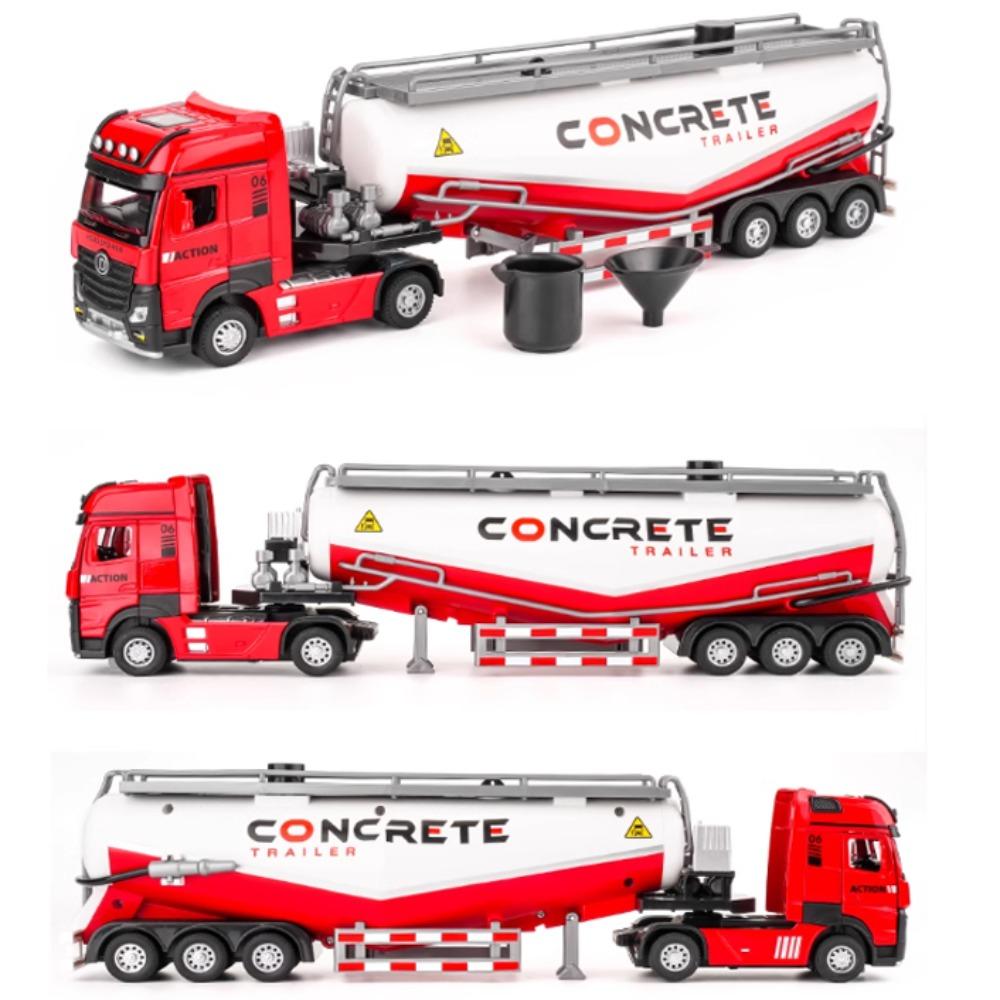 1/50 Грязевой насос Грузовик Литой игрушечный автомобиль Модель со звуком и светом Функция инерционного движения Модели транспортных средств Подарите мальчикам подарок на день рождения