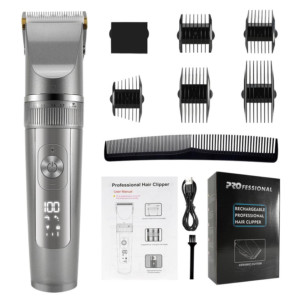 Моющаяся электрическая машинка для стрижки волос всего тела, керамическая профессиональная регулируемая машинка для стрижки волос, малошумная машинка для стрижки волос, бритва
