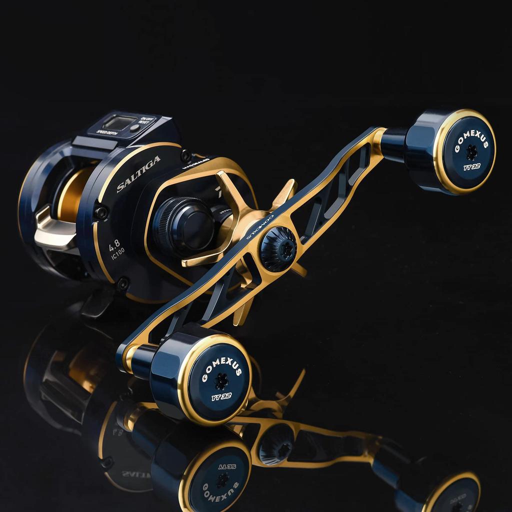 Ручка катушки Gomexus CH130, совместимая с катушкой Daiwa Shimano Bait, двойная ручка, эксклюзивная сменная ручка катушки Seaborg Saltiga IC с двойной осью 130 мм