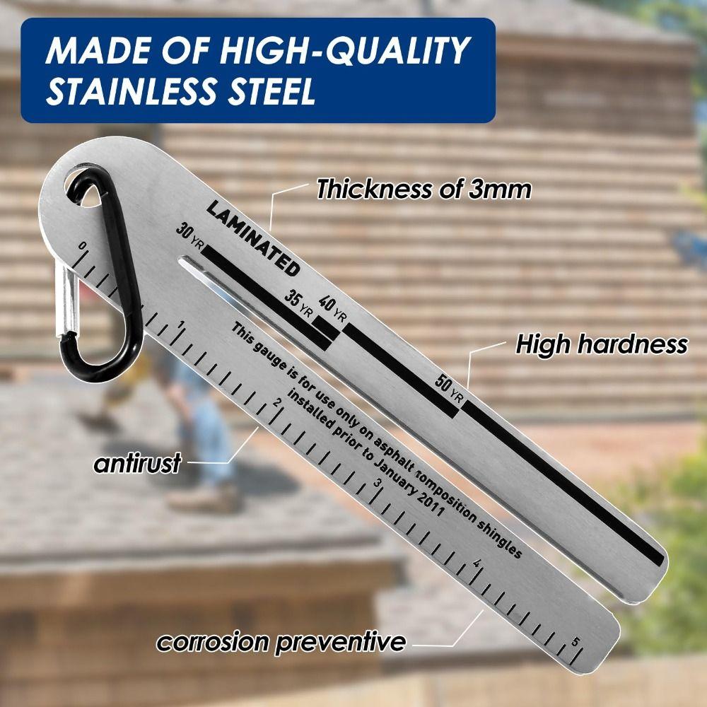 Stainless Steel Shingle Gauge High Hardness Pitch Gauge Measuring Roof Measuring Tool Engineering
