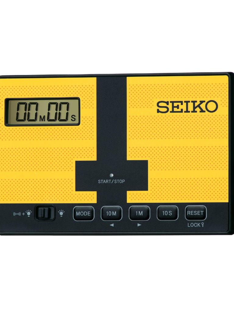 BPR Beams SEIKO SPORTS TIMER CLOCK TOUCH PLATE Table Mini Sports Timer for Competitive Yellow Free Clock, Swimming,