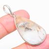 Dendrite Opal Gemstone 925 Sterling Silver Jewelry Pendant 2.13" E7k56