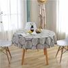 Meioro Round Tablecloth, Retro Floral Design, Table Cover, Available in Various Sizes, Multi-Purpose, Interior Decor (Gray, 120cm)