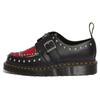 Dr. Martens Punk Side Buckle Fashion Casual Thick Sole Shoes Women Shoes Black Red 25128615