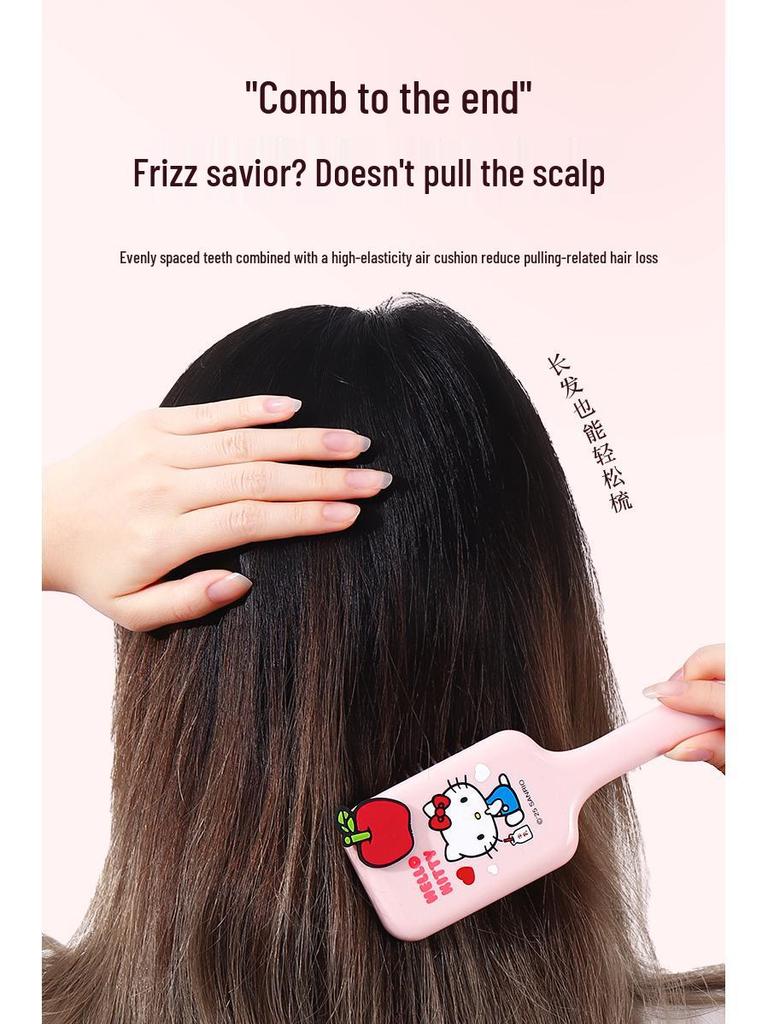 Лицензированная Sanrio Милая мультяшная расческа-массажер с воздушной подушкой в форме сердца