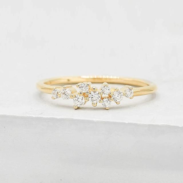 Женские кольца из стерлингового серебра 925 пробы, золотые квадратные кольца с цирконом и кристаллами, роскошные овальные круглые кольца со стразами на свадьбу, обручение, тонкое кольцо