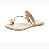 Comfortable Women's Shoes Big Size Sandals Slippers Female Summer Beach Sandals Rhinestone Flat Bottom Popular Slippers