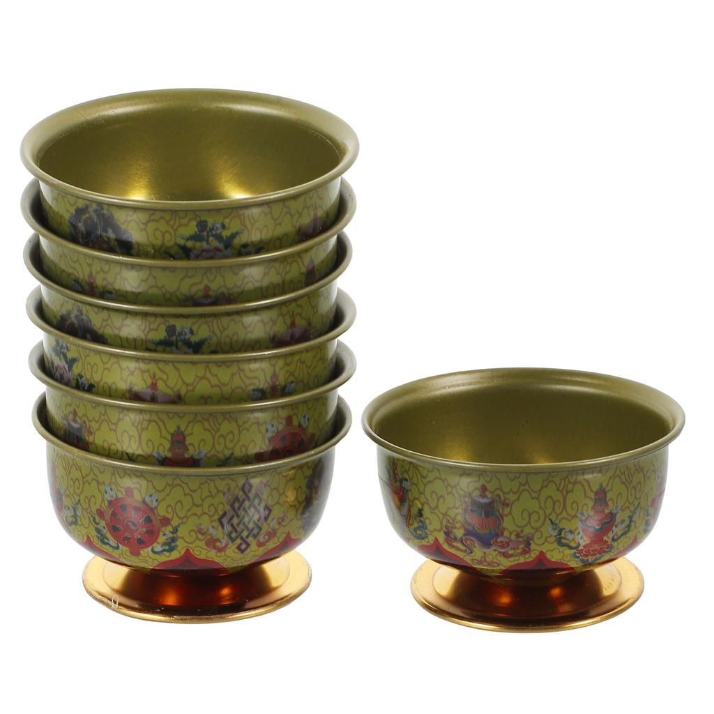 Чаша для воды, Священная чаша для храма, сплав, настольный держатель для медитации и подношений в буддизме