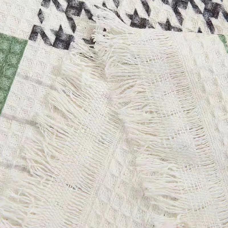 Lines Throw Blanket Single Full Four Season Cotton Sofa Cover Dust Anti-cat Scratch Protection Cover Sofa Blanket