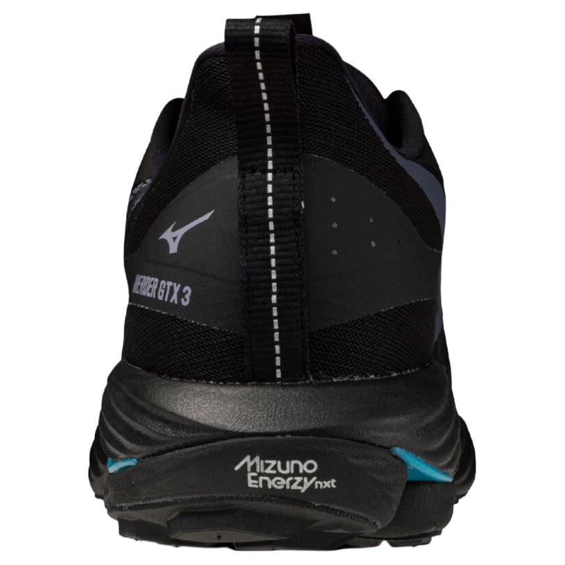 Mizuno Wave Rider Gtx 3 Модные Удобные Водонепроницаемые Дышащие Светоотражающие Кроссовки для Бега Унисекс Кроссовки Черно-синие J1GC257701