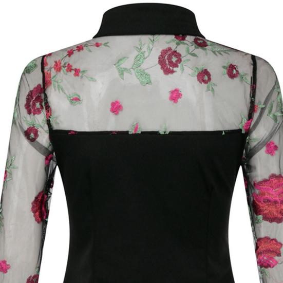 Леди Нижние Юбки Плюс Размер Торжественное Платье Вышивка Оборками Подол Весна Осень Платье с Цветочным Узором и Блестками Разделенный Подол Платье для Свадьбы