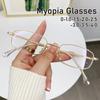 Men Women New Fashion Myopia Glasses Square Full Frame Metal Myopia Glasses Retro Personalized Metal Frame Glasses