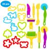 20pcs DIY Clay Mold Modeling Clay Kit Plastic Play Dough Tools Set for Children Kid Gift