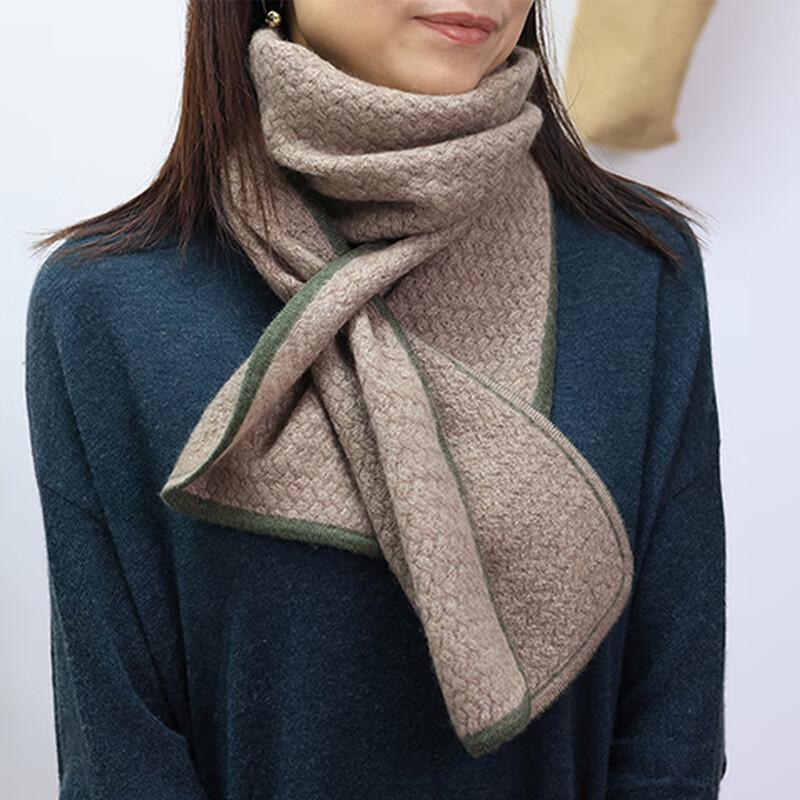 Lu Dahua Women's 100% Cashmere Plaid Fringed Shawl