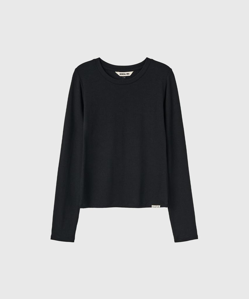 GENERALIDEA Round Neck Long Sleeve T-Shirt [Black] / Gf3Lts504