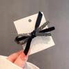 Korean Style Velvet Bow Hairpin Top Barrette Bangs Side Clip Sweet Rhinestone Duck Bill Clip  Party