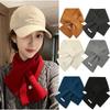 Однотонный шерстяной вязаный шарф Ветрозащитный Женский зимний шейный платок Ретро Перекрестный согревающий шею Для улицы