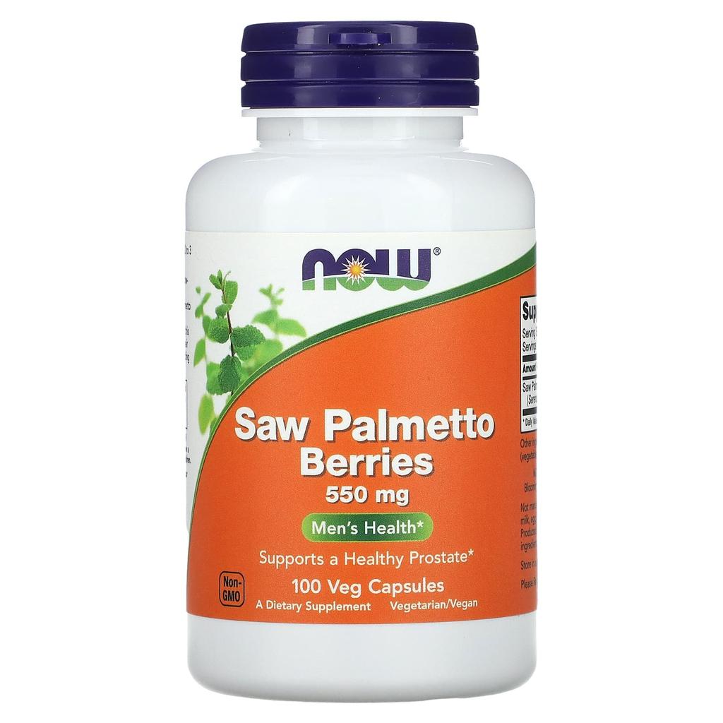 Now Foods Saw Palmetto Berry, Men's Health, 550 Mg, 100 Veggie Capsules