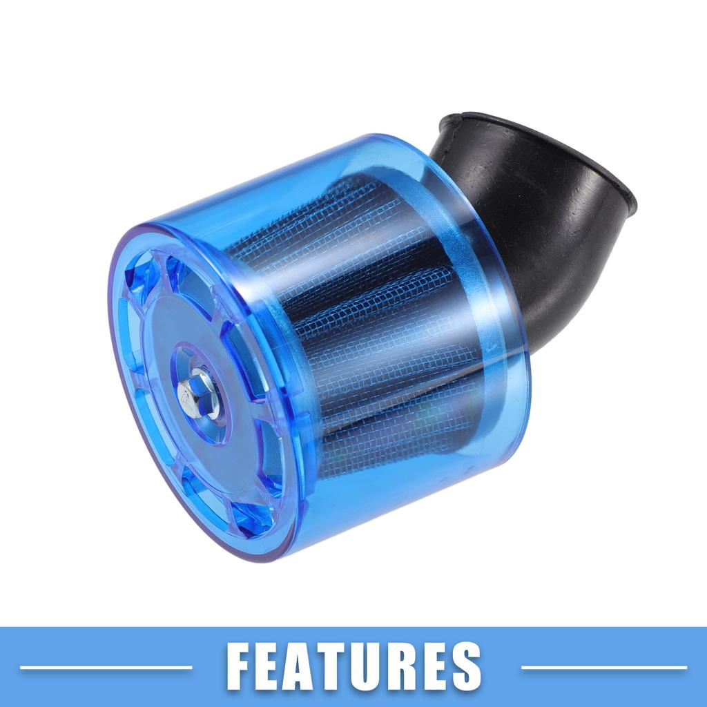 Воздушный фильтр ABSOPRO Вентиляционное отверстие 40 мм/1,57" для большинства мотоциклов 110-125 куб. см, квадроциклов, мопедов, внедорожных мотоциклов, гоночных мотоциклов Синий