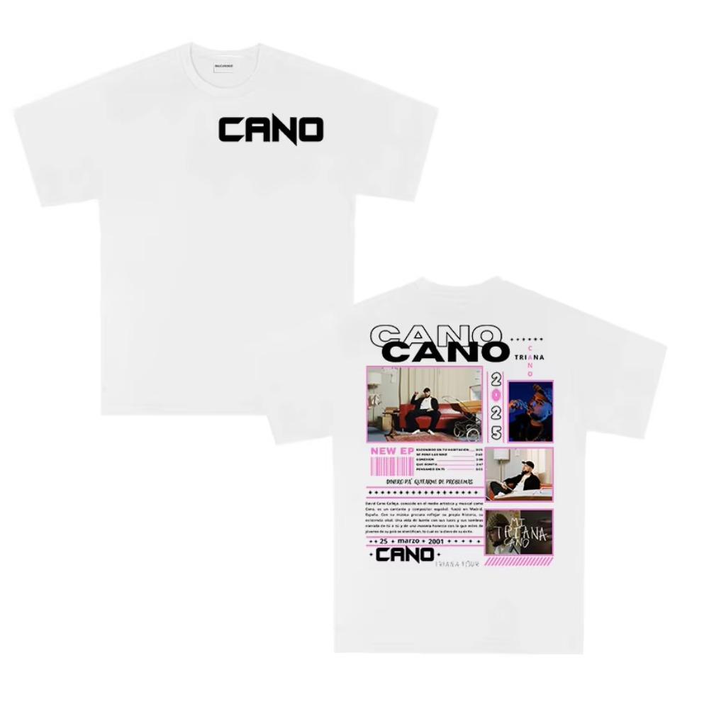 Rapper Cano Triana Tour 2025 Graphic T Shirt Men's Hip Hop Punk Short Sleeve T-shirt Oversized Unisex Cotton T Shirts Streetwear